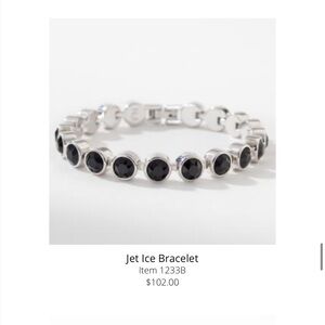 Touchstone Crystal Jet Ice Bracelet. New in Box. Comes with bracelet extender